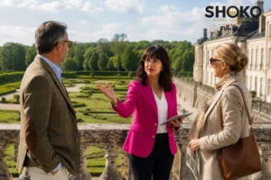 SHOKO showing international buyers a Loire Valley château property with formal gardens