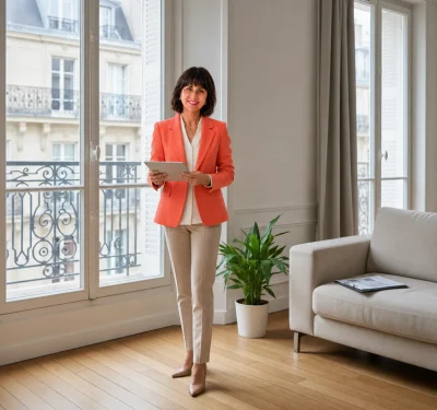 English-speaking real estate agent helping international buyers understand the French property market and choose suitable neighborhoods.